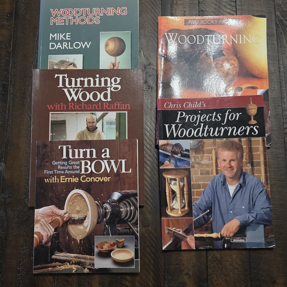 Woodturning Books Mike Darlow Richard Raffan Chris Child Phil Irons Lot Of 5